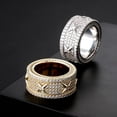 14K Gold Vintage Square Star Ring, Densely Set Moissanite Hip-Hop Ring ...