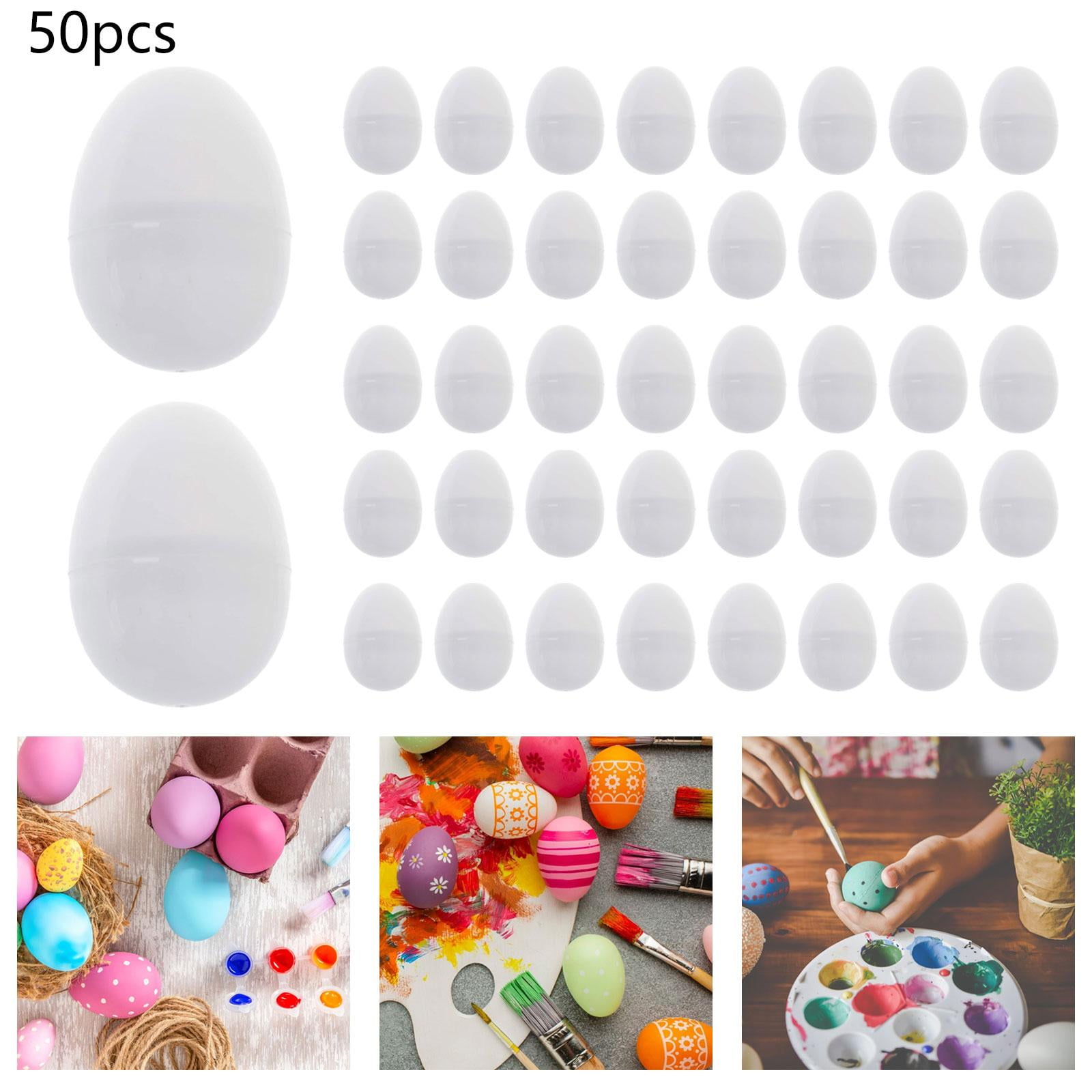 Abbraccia DIY Painting Eggs Fillable Easter Eggs Detachable Creative White Easter Eggs Easter Decorations for Holidays Dorm 50pcs