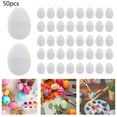 thumbnail image 2 of Huevos de Pascua para pintar, juguetes, manualidades, huevos sorpresa, huevos de Pascua blancos para 50 pcs, 2 of 8