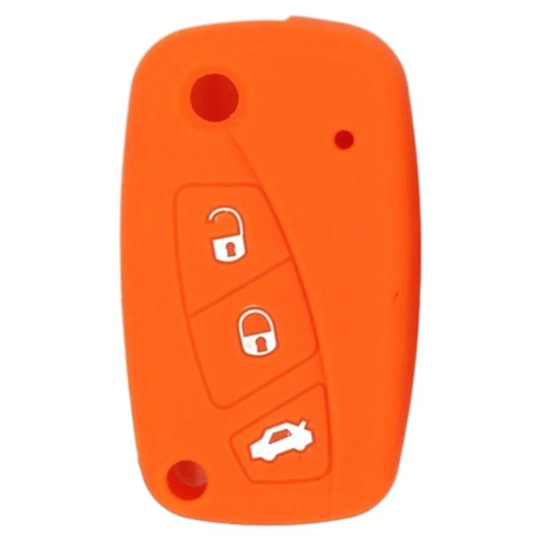 Speravity Funda de silicona para llave de coche, funda para llaves de vehículo, Protector a prueba de arañazos, accesorios de actualización Automoción decorativa y accesorios Naranja