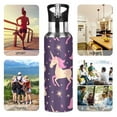 thumbnail image 4 of ALAZA Unicorn and Stars Water Bottle Insulated Flask Stainless Steel Straw Lid 20 oz, 4 of 6