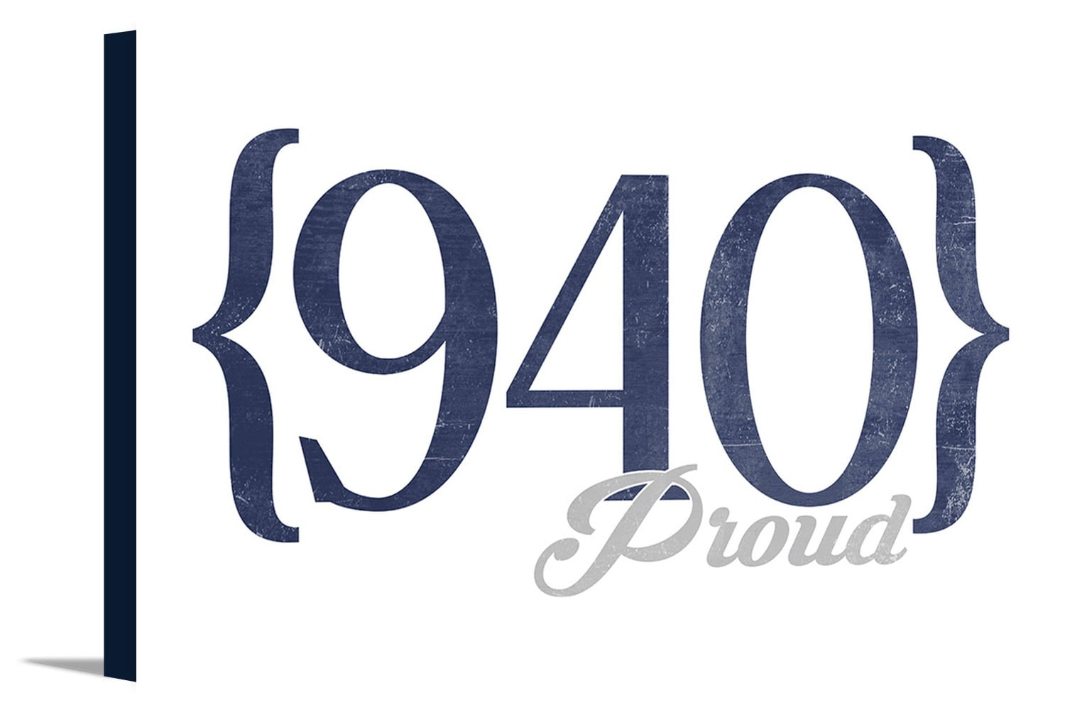 Wichita Falls Texas 940 Area Code Blue Lantern Press Artwork 18x12 Gallery Wrapped Stretched Canvas Walmart Com Walmart Com