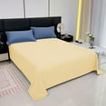 thumbnail image 6 of PATLOLLAV 1 Pcs Flat Sheet, King Size, Solid Color Soft Breathable Skin-Friendly Top Sheet for All Seasons Bedding Essentials for Home Hotel Dorm, 90.55"x86.61", 6 of 8