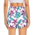thumbnail image 2 of Lsque Hawaiian Style Printed Women's Running Shorts with Liner Pockets,Elastic Quick Dry Workout Athletic Gym Yoga Shorts,Womens High Waist Shorts-X-Large, 2 of 9