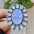 thumbnail image 2 of Handcrafted Rainbow Moonstone Statement Ring. made In 925 Sterling Silver. Boho Ring, White Stone Ring, Boho Jewelry, Gift For Her,....., 2 of 4