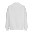 thumbnail image 4 of Yuyuzo Womens Oversized Sweatshirt Long Sleeve Collared V Neck Pullover Fall Winter Fashion Tops, 4 of 6