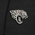 thumbnail image 2 of Men's Antigua Heather Black Jacksonville Jaguars Spikes Raglan Quarter-Zip Hoodie, 2 of 2