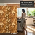 thumbnail image 4 of Oriental Furniture 6 ft. Tall Double Sided Wood Inlay Pattern Canvas Room Divider, 4 of 7