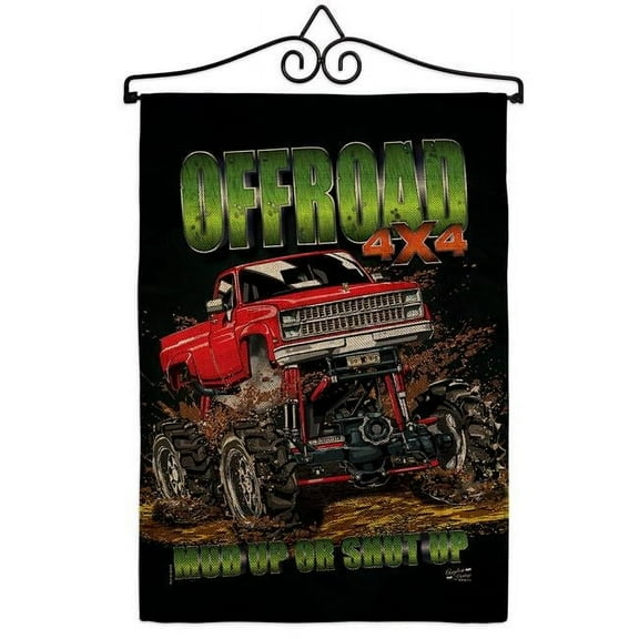 Angeleno Heritage GS130408-DB-02 Offroad Interests Vehicle 13 x 18.5. in. Double-Sided Decorative Vertical House Garden Flag Set for Decoration Banner Yard Gift