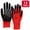 RED, variant on SAFE HANDLER Everyday Nitrile Coated Work Gloves for Men & Women, Non-Slip Grip Safety Gloves for Construction, Automotive & Carpentry, Durable Flexible Fit, Gray/Black, 12-Pack, One Size Fits Most