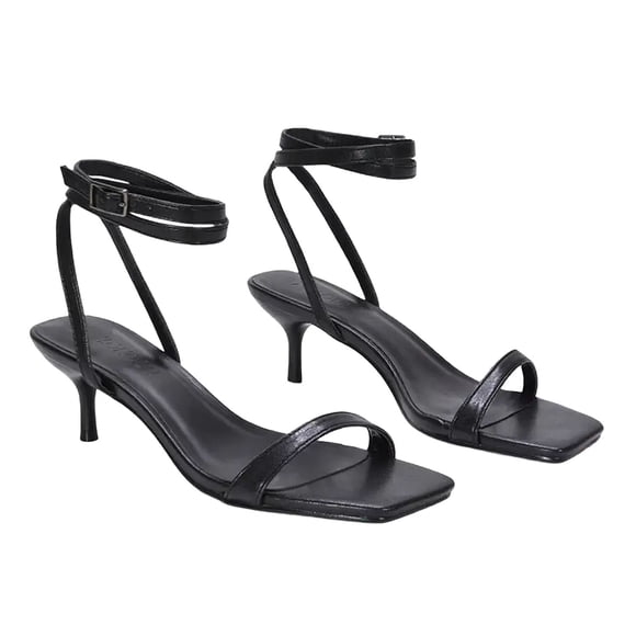 XY London Womens Nikita Strappy Low Kitten Heel Sandals