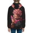 thumbnail image 6 of Jujutsu Kaisen Ryomen Sukuna Kids' Hoodie 3d Print Sweatshirt Soft Pullover Hooded With Big Pockets For Boys Or Girls Small, 6 of 7