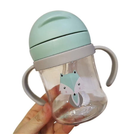 300ml Children's Cartoon Scale Straw Cup Resistant Falling Water Bottle ...