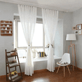 thumbnail image 5 of Window White Sheer Curtains 90 Inches Long 6 Panels Sheer White Curtains Clear Curtains Basic Rod Pocket Panel, 5 of 5