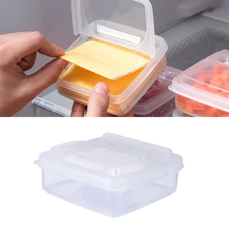 2Pcs Stackable Cheese Keeper Refrigerator Cheese Keeper for