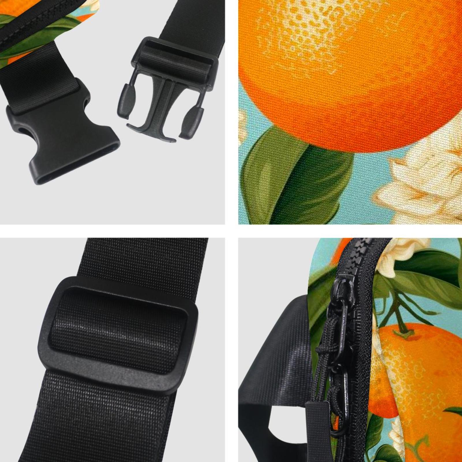 Oranges Lightweight and Adjustable Crossbody Bag with Extension Strap - Unisex Sling Bag, Crossbody Bag, Fanny Pack