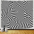 thumbnail image 6 of 3D Vision Tapestry Black and White Wall hanging,Psychedelic Spiral Tapestry Stun Wall Art Tapestries Hanging for Dorm Room Living Home Decorative 59 x 51 Inches, 6 of 6