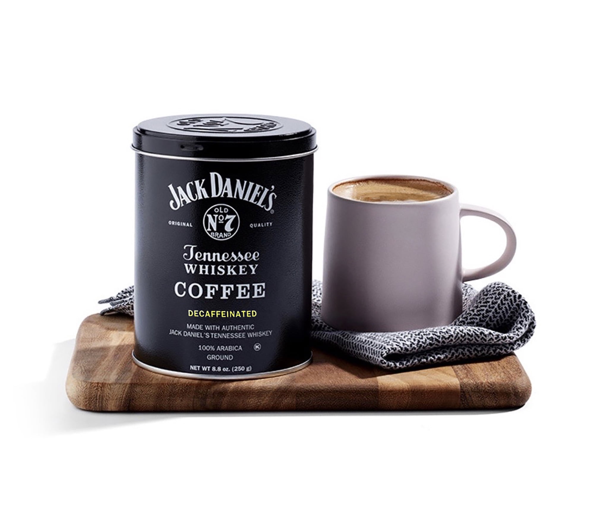 Jack Daniel's Tennessee Whiskey Coffee, Decaf, Ground, 8.8oz Can