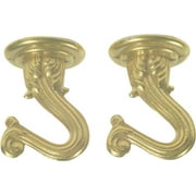 Westinghouse 1-1/2 In. Polished Brass Steel Swag Hook (2-Pack) 70450