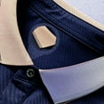 thumbnail image 4 of Camisa de manga corta Salvador para hombre absorbe el sudor suave azul, 4 of 10