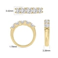thumbnail image 5 of TimeLe$$ Classics 0.50 CTW Round Lab Grown Diamond Five Stone Wedding Anniversary Stackable Ring Band in 14K Yellow Gold (Ring Size: 8), 5 of 7