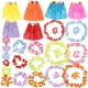 thumbnail image 1 of 6 juegos de leis hawaianos, falda hula, decoración para fiestas, disfraces, falda hawaiana de verano, 1 of 8