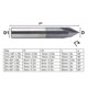 thumbnail image 4 of Chamfer End Mill 3 Flute 60° Milling Cutter Tungsten Steel CNC Carving Polishing Router BitD12 x 60° x 75L, 4 of 4