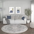 thumbnail image 3 of Madison Traditional 8' Round Cream and Gray Polypropylene Indoor Area Rug, 3 of 9