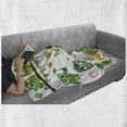 thumbnail image 6 of St. Patrick's Day Soft Flannel Fleece Throw Blanket, Irish Owls Leprechaun Hats on Trees Shamrock Leaves Horseshoe, Cozy Plush for Indoor and Outdoor Use, 70" x 90", Green and White, by Ambesonne, 6 of 6