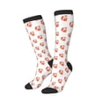 thumbnail image 2 of Daiia Sports Socks Orange Fox Printed Novelty Crew Socks for Men Women Knee High Socks Cotton Socks Soft & Breathable Support Unisex Socks, 2 of 9