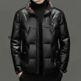 thumbnail image 2 of Ropa de diseñador para hombre, chaqueta impermeable para hombre, cuello alto, chaqueta de plumón ligera para hombre, abrigos de invierno con relleno de plumón de pato para hombre, 2 of 5