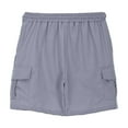 thumbnail image 5 of Plebaso Boys Girls Summer Casual Shorts Knee Length Cargo Shorts Loose Plain Wide Leg Shorts for Kids, 5 of 7