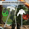 thumbnail image 4 of 16 Pcs 8" Heavy Duty Metal Threaded Tent Stakes Tent Pegs Ground Stakes Glow in The Dark Drill in Style Ground Anchors Screw in for Yard Camping Garden Canopies Grassland (Hex Tool and Carry Case), 4 of 9