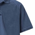 thumbnail image 6 of SeCaotees Men's Short‑Sleeve Henley Polo Shirt Partial Button Placket Soft Knit Fabric Relaxed Fit Curved Hem For Leisure Vacation Daily Wear Tops Navy,XXXL, 6 of 6