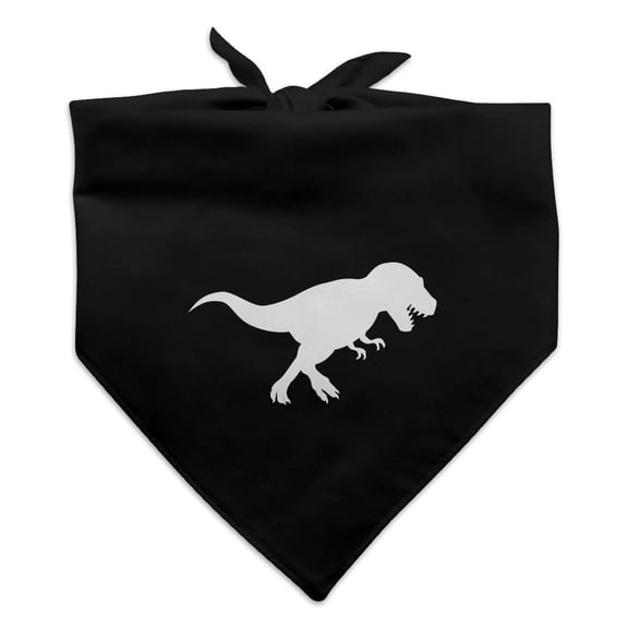 Dinosaur Tyrannosaurus Rex Black White Dog Pet Bandana - Black