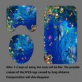 thumbnail image 4 of 4PCS Teal Sea Turtle Shower Curtain Set, Underwater World Tropical Fish Coral Blue Ocean Marine Life Sea Animal Coastal Beach Teen Girls Boys Kids Bathroom Decor, Non-Slip Bath Mat Toilet Rug, 4 of 7