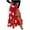 Red, variant on Ladies Skirt Polka Dot Wrap High Waist Ruffle Maxi Skirt with High Slit Flowy Asymmetrical Hem Skirt Stylish for Evening