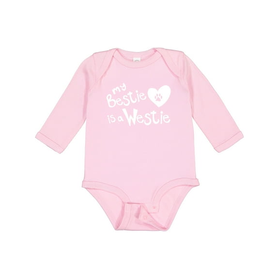 Inktastic Bestie Westie Boys or Girls Long Sleeve Baby Bodysuit
