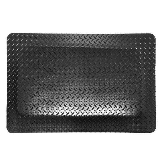 Rhino Mats , Tapis Anti-Fatigue American Classic Diamond (Noir 9/16 Pouces Épais, 2 Pi. x 11 Pi.)