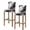 Black, variant on Marble Black Bar Stool Covers Set of 4, Abstract Gold White Brick Stone Motif Stretch Washable Bar Chair Covers with Backs, Removable Pub Counter Height Chair Cover for Kitchen Dining Room Cafe