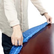 Brybelly Holdings MPAR-453 14 ft. Reusable Plastic Table Skirt - Light Blue, Extends 20 ft. plus