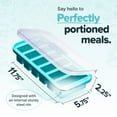 thumbnail image 4 of Souper Cubes 1/2 Cup Silicone Freezer Tray with Lid, Silicone Soup Freezer Mold, Perfect for Storing Sauce, Smoothies, Rice and More, 4 of 6