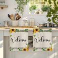 thumbnail image 4 of Yellow Sunflowers Kitchen Towels Set of 4, Retro Farmhouse Summer Floral Leaves Absorbent Dish Towels for Kitchen, Microfiber Hand Towel, Quick Drying Tea Towel for Cleaning Decorative Dishcloths, 4 of 7