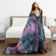 thumbnail image 5 of DouZhe Ultra-Soft Micro Fleece Lightweight Flannel Bed Blanket, Fantasy Fractal Spiral Print Cozy Warm Throw Blankets, 80"x60", 5 of 7