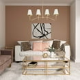 thumbnail image 4 of LNC 4-Light Modern Chandelier with White Fabric Finish for Living Room, 4 of 7