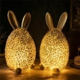 thumbnail image 3 of OEFNTAC Easter Rose Rabbit Resin Figurine Elegant Spring Table Decor Durable Cute Centerpiece Indoor Outdoor Shelf Accent Collectible Holiday Decorative Object, 3 of 4
