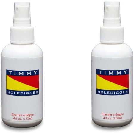 Timmy Holedigger Designer Pet Cologne, Pet Fragrances for The Best Smellers. (2) 4oz Bottles. Made in USA !!!