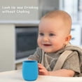 thumbnail image 4 of Toddler Cups Silicone Training Cup for Infants and Toddlers, Kids Mini Open Cups, NO BPA, 100% Silicone for Baby Led Weaning & Independent Drinking 3oz, 2 Count, 4 Month+ (Baby Blue/Yellow), 4 of 14
