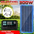 thumbnail image 5 of 3X Panel Solar de 300W 12V 5V Controlador USB Dual Cargador de Batería de Células Solares Monocristalinas Una Prueba de Agua -100A, 5 of 5