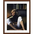 thumbnail image 2 of Art.com Marilyn Monroe Reading at Home Premium Photographic Print by Alfred Eisenstaedt, Brown Frame Wall Art, 17" x 21", 2 of 5